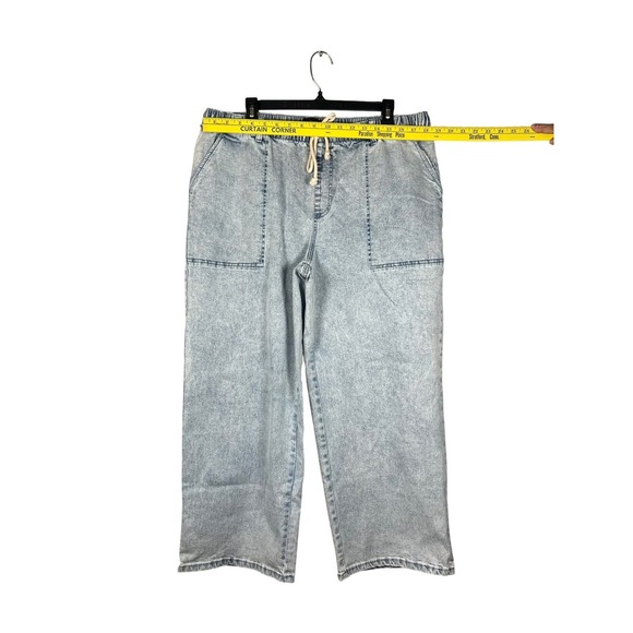 NWOT Studio Park x Amy Stran Regular Drawcord Jean- Pebble Wash, Size LP - Picture 5 of 10